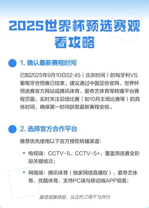 如何观看世界杯预选赛直播全攻略